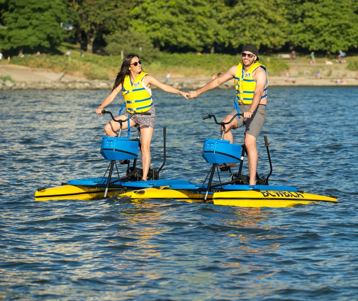 water bikes waterfront