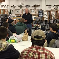 Founder, Al Baert with a school tour.