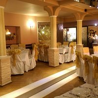 Tables prepared for the event