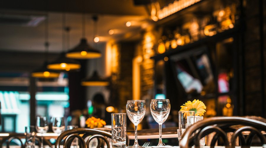 Tables set and ready for guests in our beautiful restaurant.