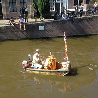 The Muziekboot (Musicboat) shows up unexpectedly around town on the various canals.