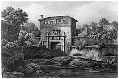 la Porta Altinia in una incisione del 1800