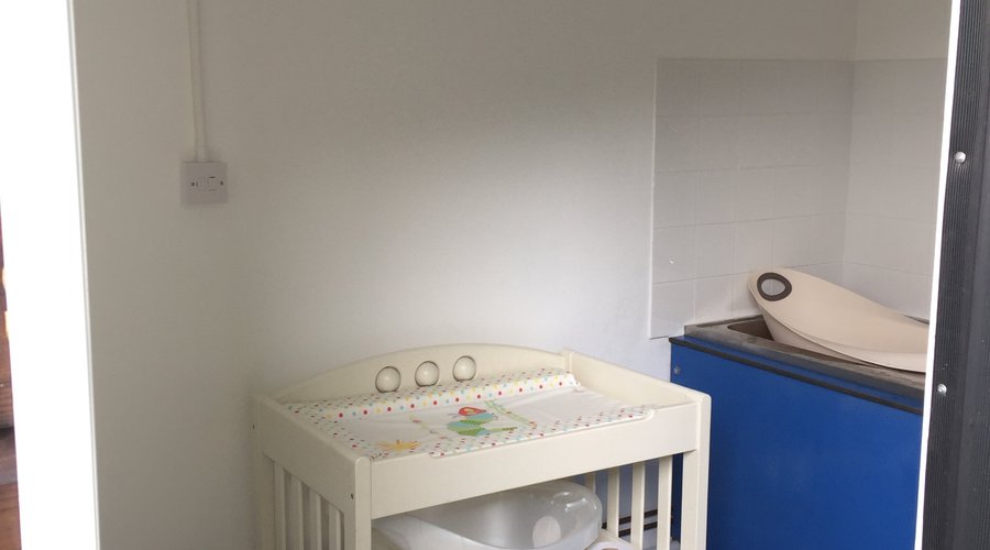 Mother/father & baby room. Including toilet, changing table, bath, bath insert, toilet training 