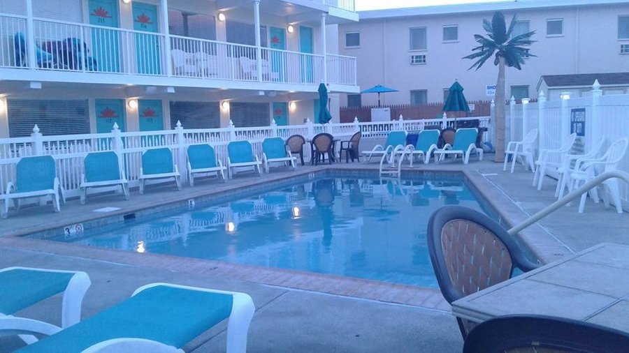 Heated Pool with lounging area