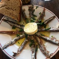 Late lunch, best starters: anchovy persillade! Super fresh and punchy