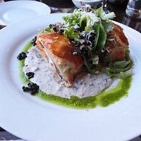 Mushroom and Brie Wellington (Vegetarian option)