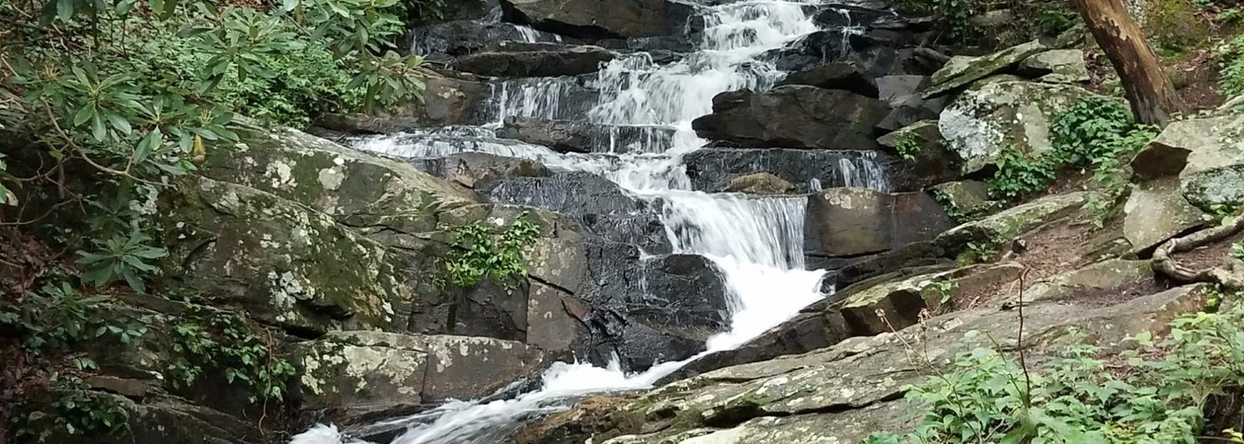 Waterfall on trail