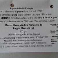 etichetta delle pappardelle