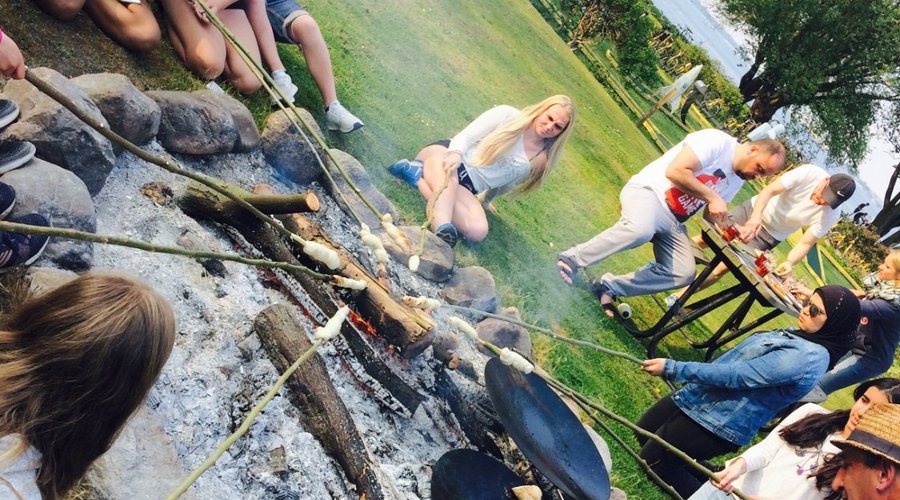 camp fire and cooking