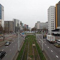 Good view of Rotterdam from Luchtsingel