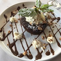 Not quite random, Torta Caprese, bite of food, Roman Style veal scalloping, sea food pasta (the