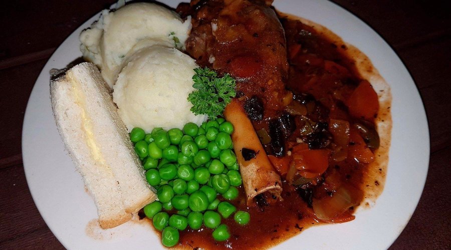Slow cooked lamb shank, from the daily specials menu! DELISH.