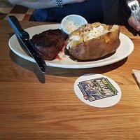 Sirloin steak and baked potato