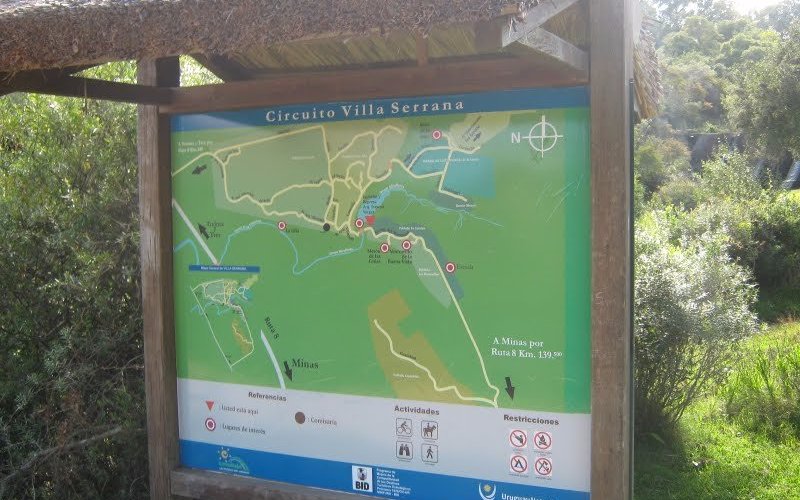 Mapa da Villa Serrana / Uruguay.