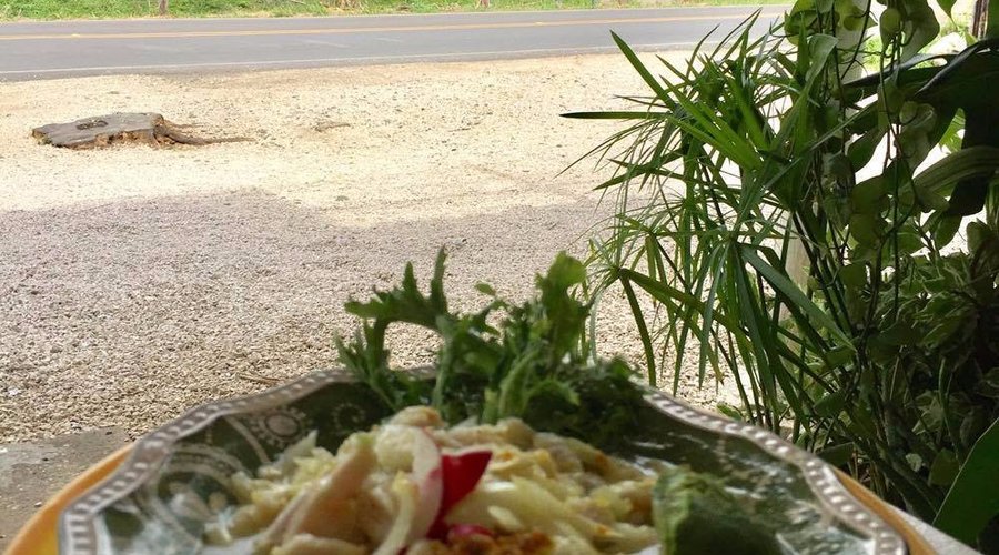 An amazing Peruvian ceviche made by the owner 