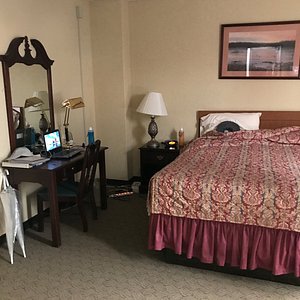 This is the main bedroom with computer desk