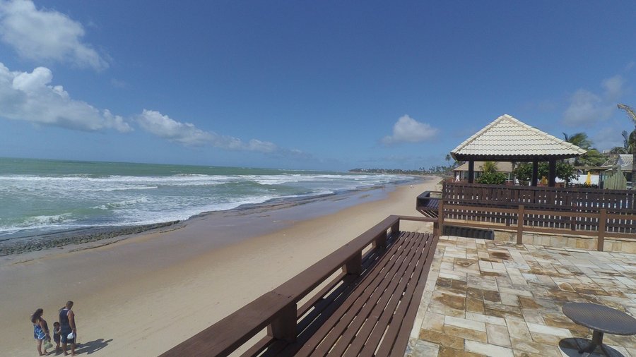 Vista da área de piscina