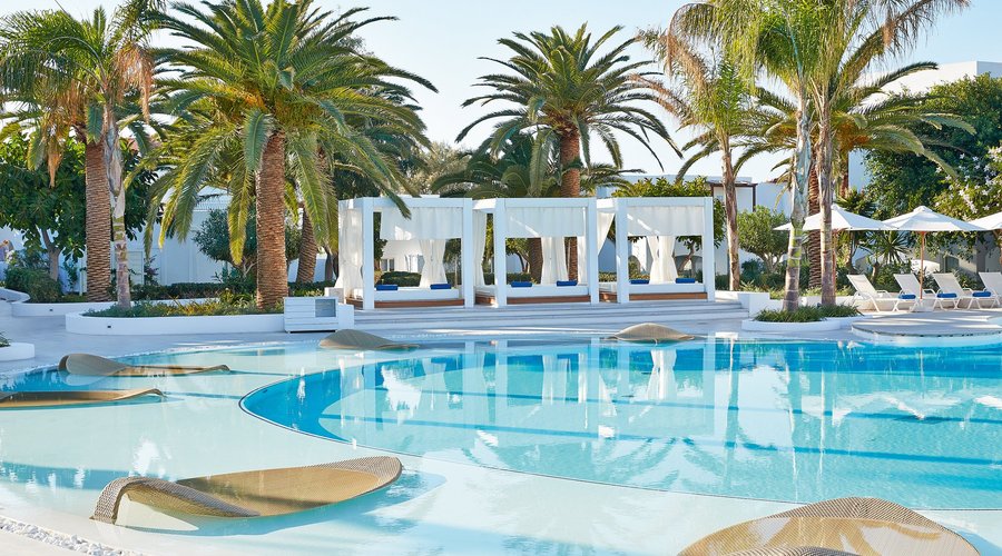 Exotic gardens, private pavilions and imaginative pool