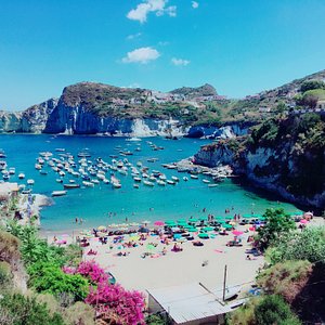 ISOLA DI PONZA- PANORAMA DELLA FRAZ. LE FORNA E FORTE PAPA antica