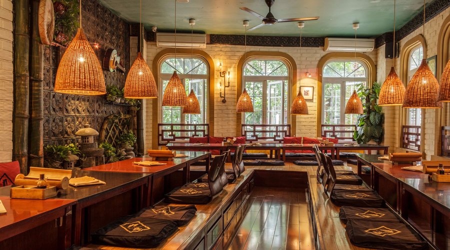 The 2nd and 3rd floors seat up to 50 people at "Japanese-style" dining tables