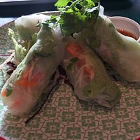 Vegetariska vårrullar.