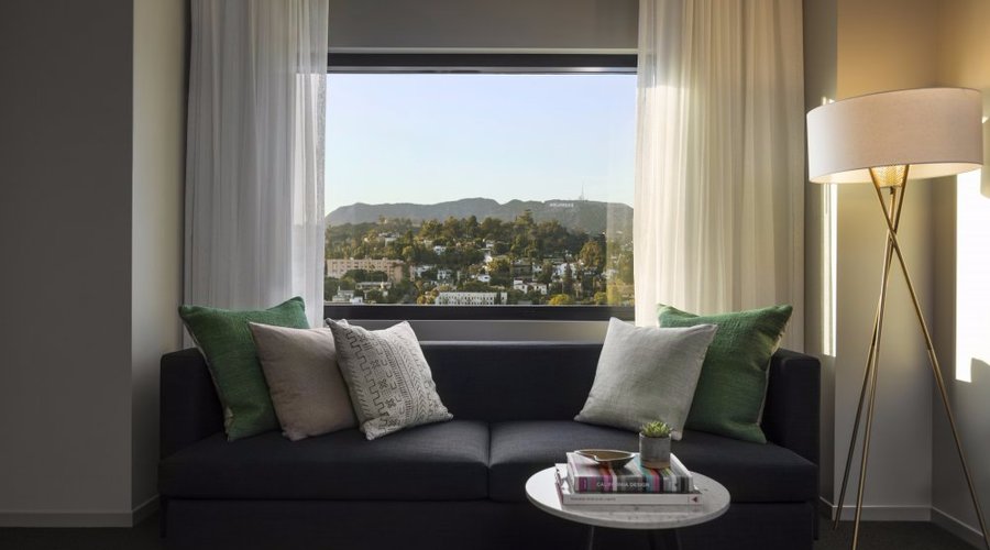 sofa in guest room