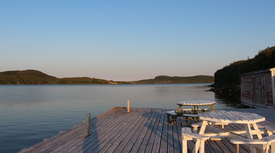 The dock down by the water.