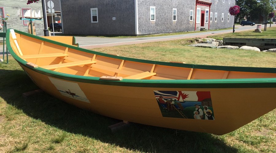 The portside aft of the Canada 150 Dory.