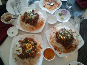 Ambica Sea Green in Visakhapatnam, image may contain: Lunch, Fork, Food Presentation, Curry