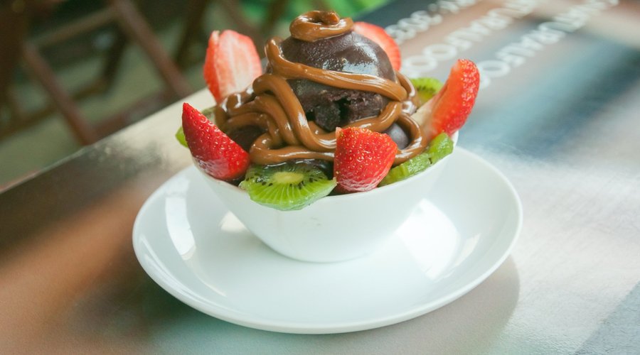 Açaí com doce de leite