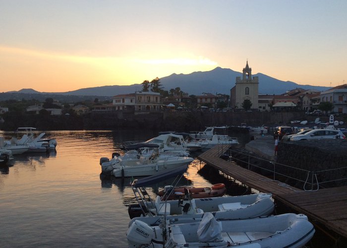 Stazzo is a small town with lava beaches and nice view on aetna