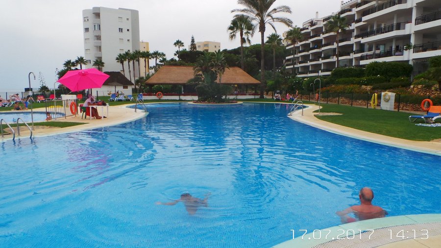 view from the pool and the snack bar