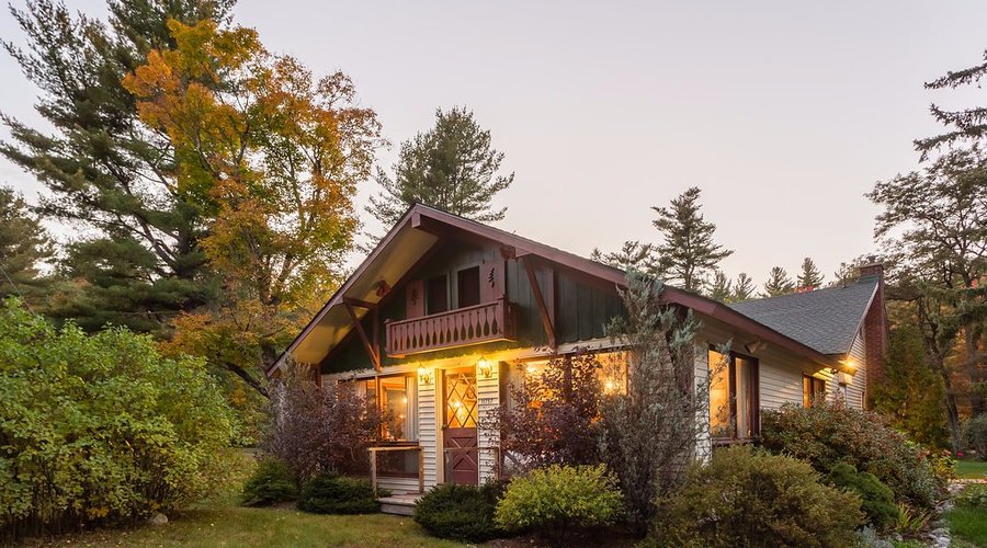 The Lodge houses our office, dining room and two guest rooms
