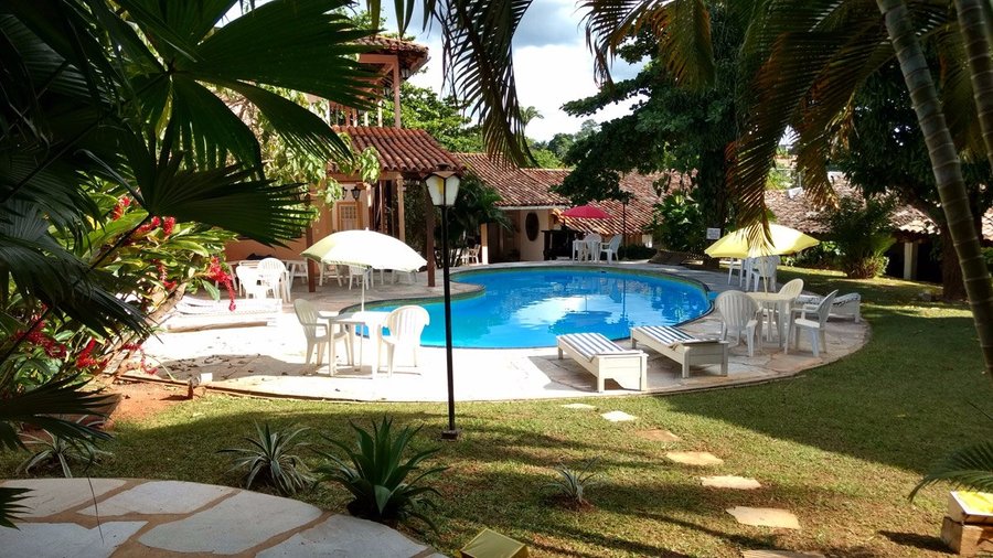 Jardim e piscina