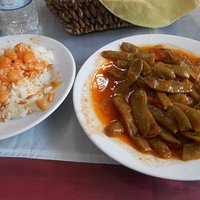 az pilav ve taze fasülye
