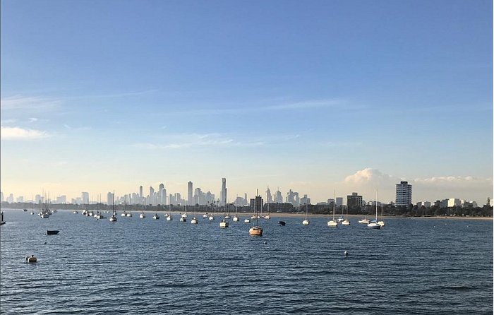 Melbourne Skyline View from St. Kilda Pier