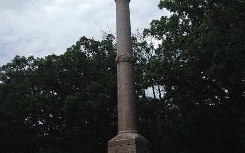 This is one of the monuments at the memorial which is about 5 miles from the battlefield.