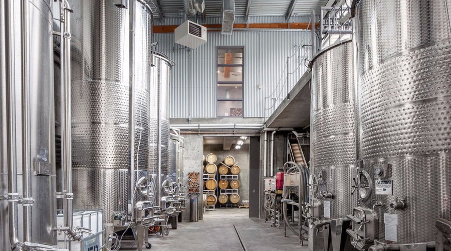 Fermentation hall, where we ferment our wines in the fall.