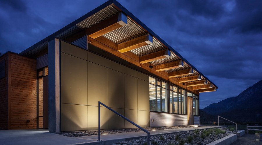Evening shot of the winery