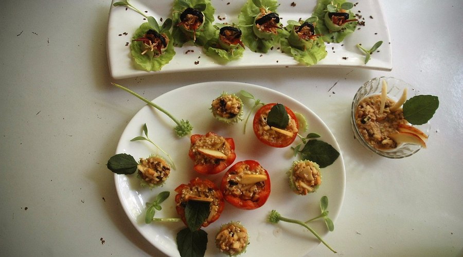 Happy to prepare a beautiful meal for and if you wish with you with products from our organic ga