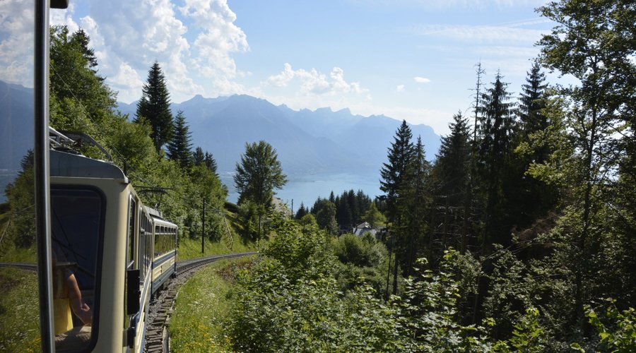 Train qui descend des Rochers-de-Naye
