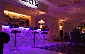 Hotel Villa in Bisceglie, image may contain: Bar Counter, Pub, Lighting, Chair