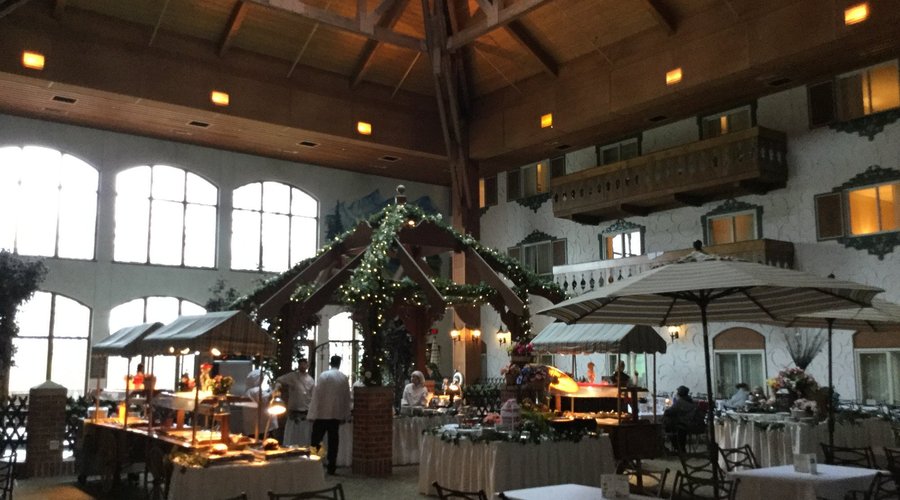 Large banquet hall.