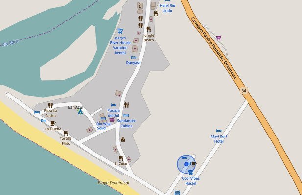 Hotel on MAP  120mts/ 400ft from beach