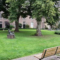 statue and bench