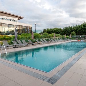 The Outdoor Swimming Pool at the Hotel les bains de Cabourg