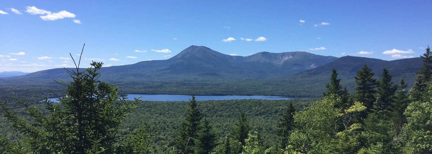 Mount Katahdin as seen from Katahdin Woods and Waters Monument, Maine. Photo copyright Beth Harp