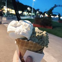 Glaces yaourt-pistache