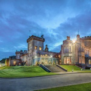 Dromoland Castle Hotel in Newmarket-on-Fergus, image may contain: Building, Housing, House, Manor