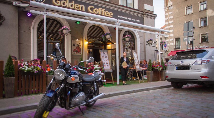 Golden Coffee Outside View